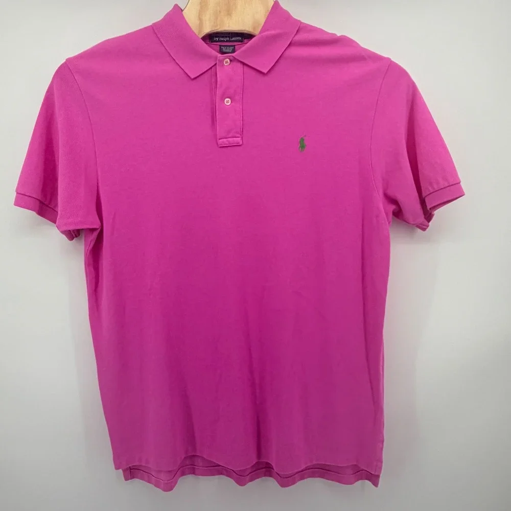 Polo Ralph Lauren Polo Shirt Mens XL Pink Short Sleeve Embroidered Pony Logo